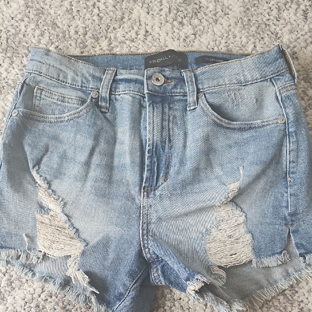 Kendall & Kylie Women's Blue Denim Shorts